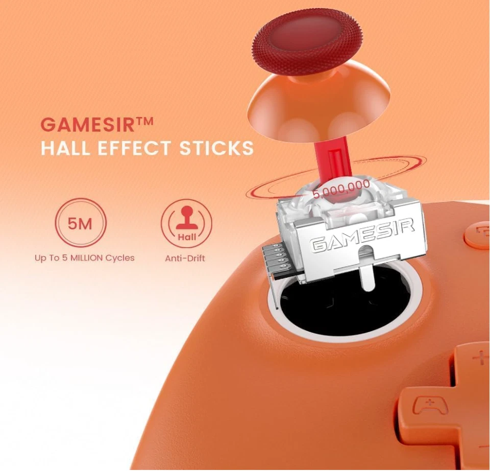 GameSir G7 SE Wired Controller With Hall Effect 3.5mm Audio Jack - Orange - Image 2 of 4