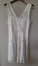 NWOT BHLDN Ivory Knee-length Lace Sleeveless Womens Dress Size 8