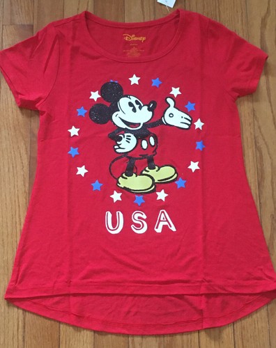 Mickey Mouse USA Glitter T-Shirt 