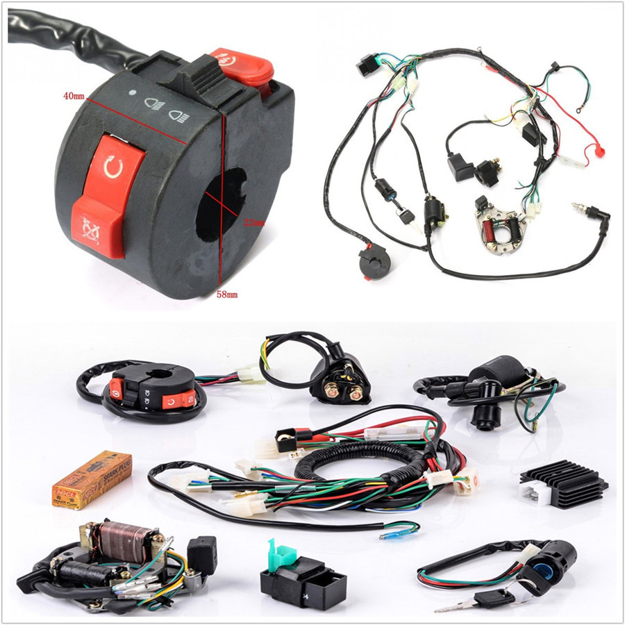 Universal Motorcycle Bike CDI Wire Harness Stator Assembly Wiring Kit For  5Pins | eBay