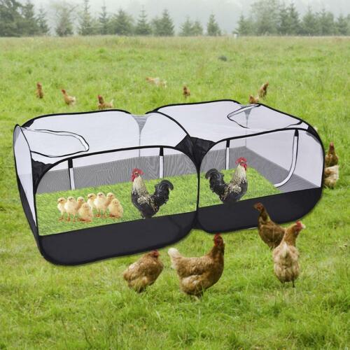Portable Pet Playpen Chicken Coop Rabbit Puppy Dog Cage 185x64cm Large Space - Picture 1 of 14