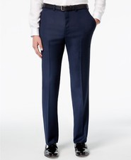 Calvin Klein Men's Blue X-Fit Woven Birdseye Suit Separate Pants Size 39W