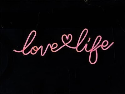 32''x12.6'' Love Life Flex LED Neon Sign Light Party Gift Wedding Home Wall Décor