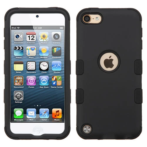 Funda híbrida a prueba de golpes para iPod Touch 5ª y 6ª y 7ª generación - negra blindada Impact Foto 2 de 4