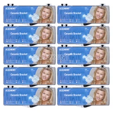 AZDENT Dental Orthodontics Ceramic Brackets 5*5 Braces Roth 022 345 Hooks