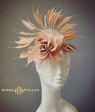 Kentucky Derby Fascinator Royal Ascot Hat Rose Dusty Pink Blush Melbourne Cup