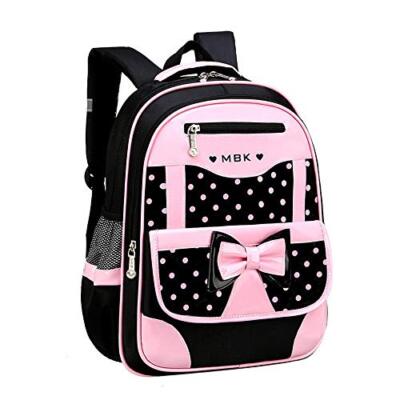 Princess Bow Girls Backpack Elementary School Bag Kids School Travel Bag 