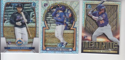 3 - 2023 Bowman Chrome Mojo Refractor FRANCISCO ALVAREZ RC Iconic, Faborites Met