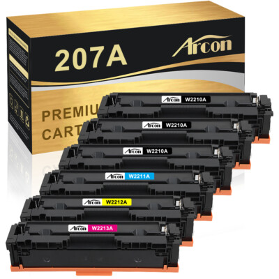 6 XXL NO Chip Toner Kompatibel für HP 207A Pro MFP M282nw M283fdw M255nw M255dw