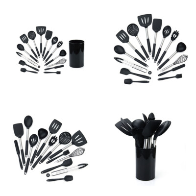 US 14 Pcs Set Silicone Cooking Utensils Kitchen Utensil Heat Resistant Nonstick