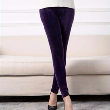Lady Velvet Leggings Warm Winter Stretchable Pleuche Slim High Waist Classic Fit