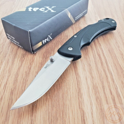 Case XX TecX Lock Folding Knife 2.75'' Stainless Steel Blade Black Nylon Handle
