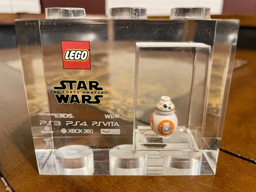 LEGO TT GAMES TROPHY BRICK BB8 STAR WARS SDCC VERY RARE!