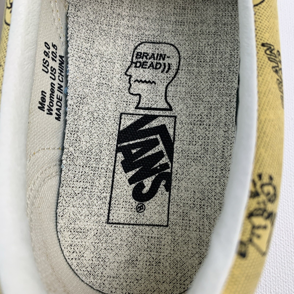 Vans Vault x Brain Dead Classic Slip-ons LX Aspen Gold Mens Size 9