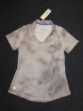 NWT Adidas ClimaCool women's gray print short-sleeved golf shirt Sz S