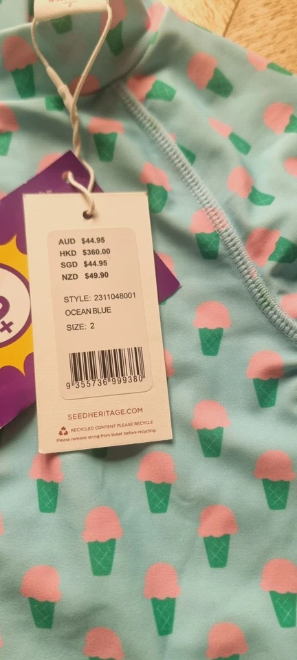 Seed Heritage - Baby Boy Icecream Rashsuit/Swim Bathers - Size 2/18-24 Months - Bild 3 von 4