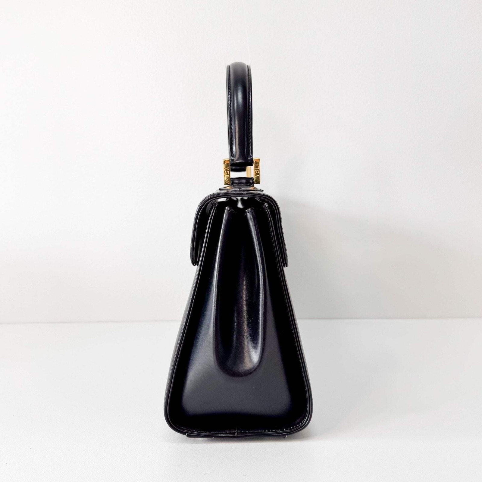 Borsa SAINT LAURENT nera con manico in pelle di vitello