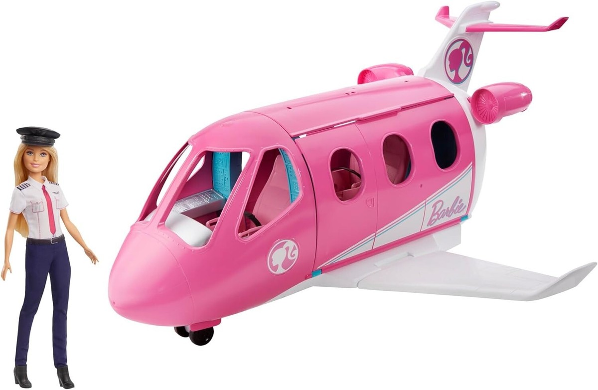 Barbie Dream Plane Aeroplane Pilot Doll 15+ pcs Playset Dreamhouse