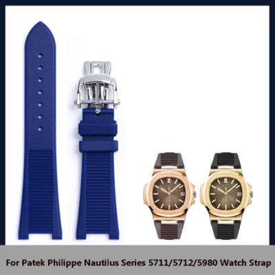 Silikon Kautschuk Uhrenarmband für Patek Philippe Nautilus Serie 5711 5712 5980