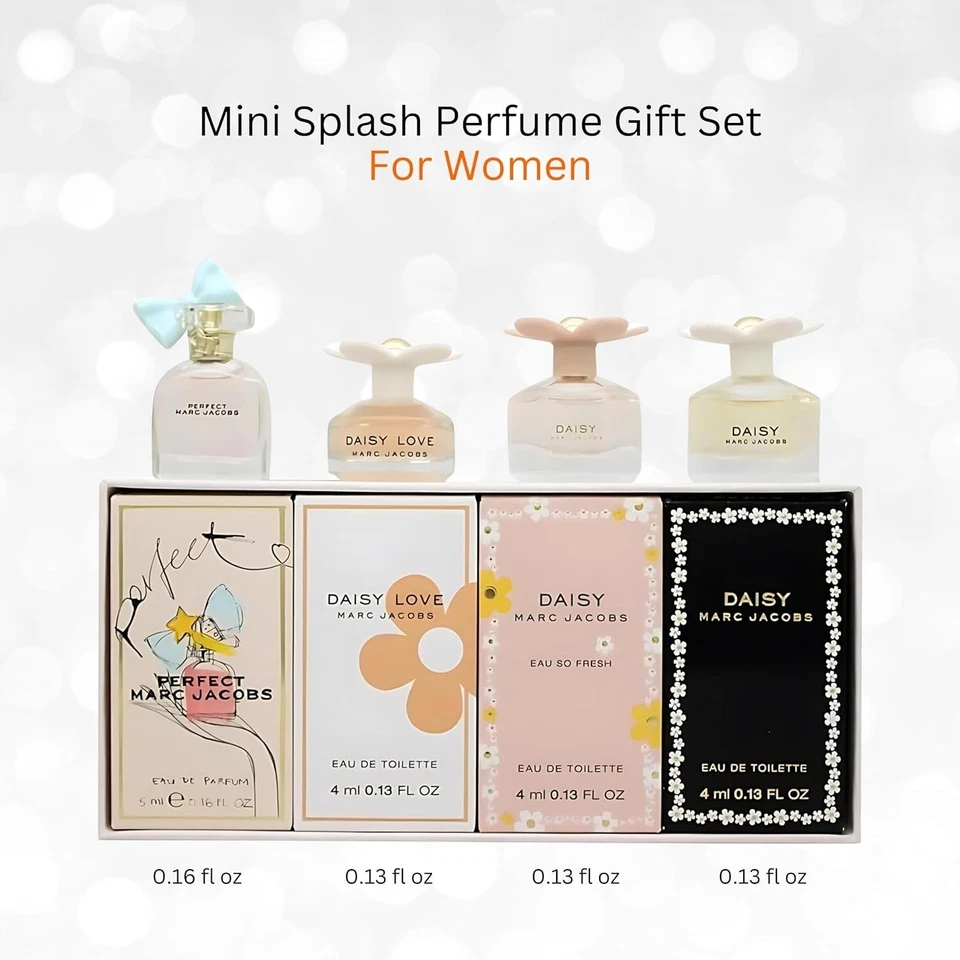 Mini set de regalo de perfume de 4 piezas para mujer - fragancias de lujo tamaño viaje Foto 4 de 4