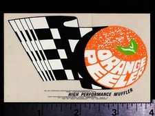 Orange Peeler Mufflers - Original Vintage 1960s 70s Racing Decalsticker Orange Peeler Mufflers - Original Vintage 1960s 70s Racing Decalsticker