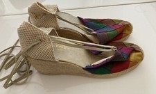 Vintage Andre Assous Plaid Espadrilles Size 7 New