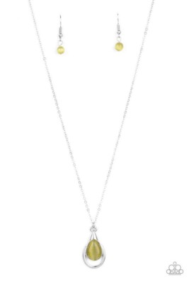 Paparazzi Just Drop It green necklace