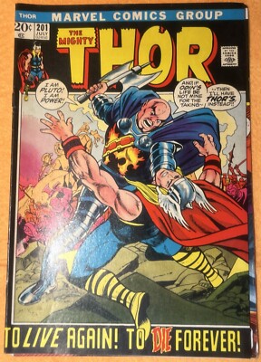 Thor #201 1st Blackworld Ego-Prime Marvel Bronze Age  John Buscema 1972