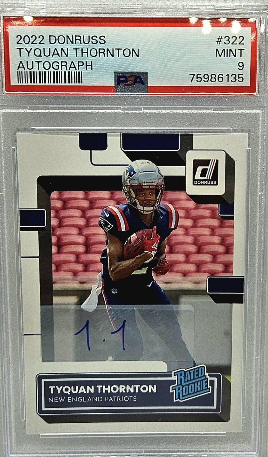 2022 Panini Donruss - Rated Rookie #322 Tyquan Thornton (RC) Autograph