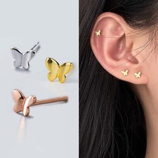 Tiny Butterfly Stud Earrings For Women Girls Cartilage Tragus Earrings Studs