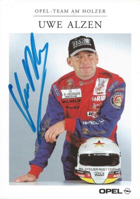 Autogrammkarte signiert 10x15 cm STW 1997   Uwe Alzen - HOLZER Opel Vectra