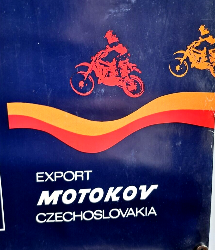 JAVA motorcycle / BIG Promo BIKE Poster / MOTOKOV export CHECHOSLOVAKIA ...