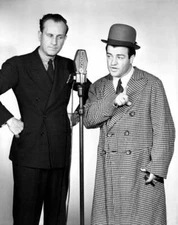 Radio comedy team Bud Abbott and Lou Costello September 1938 Old Photo