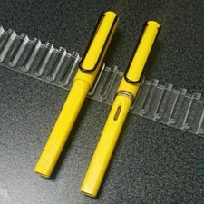 Rare Lamy Safari Yellow Black Clip Fountain Pen EF Rollerball