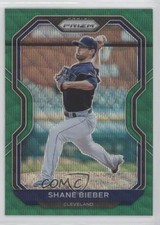 2021 Panini Prizm Tier II Green Wave Prizm Shane Bieber #166 0j8f