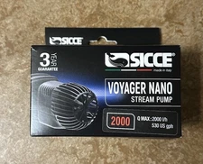 Aquarium Powerhead Sicce Voyager Nano Stream 2000 - 530 GPH  Circulation  Pump
