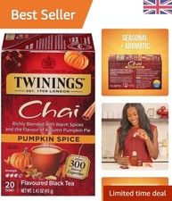 Delightful Pumpkin Spice Chai Tea Bags - 20 Count for Cozy Autumn Moments