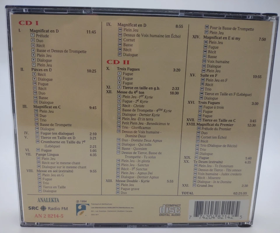 Le Livre d'Orgue de Montreal (K. Gilbert) Analekta 2 CDs nm Foto 2 de 4