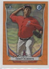 2014 Bowman Prospects Chrome Retail Orange Wave Refractor Yency Almonte 2a9
