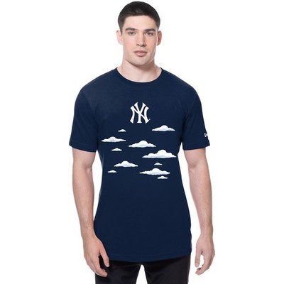 Men's New Era  Navy New York Yankees MLB x Simpsons 2026 Collab Clouds T-Shirt
