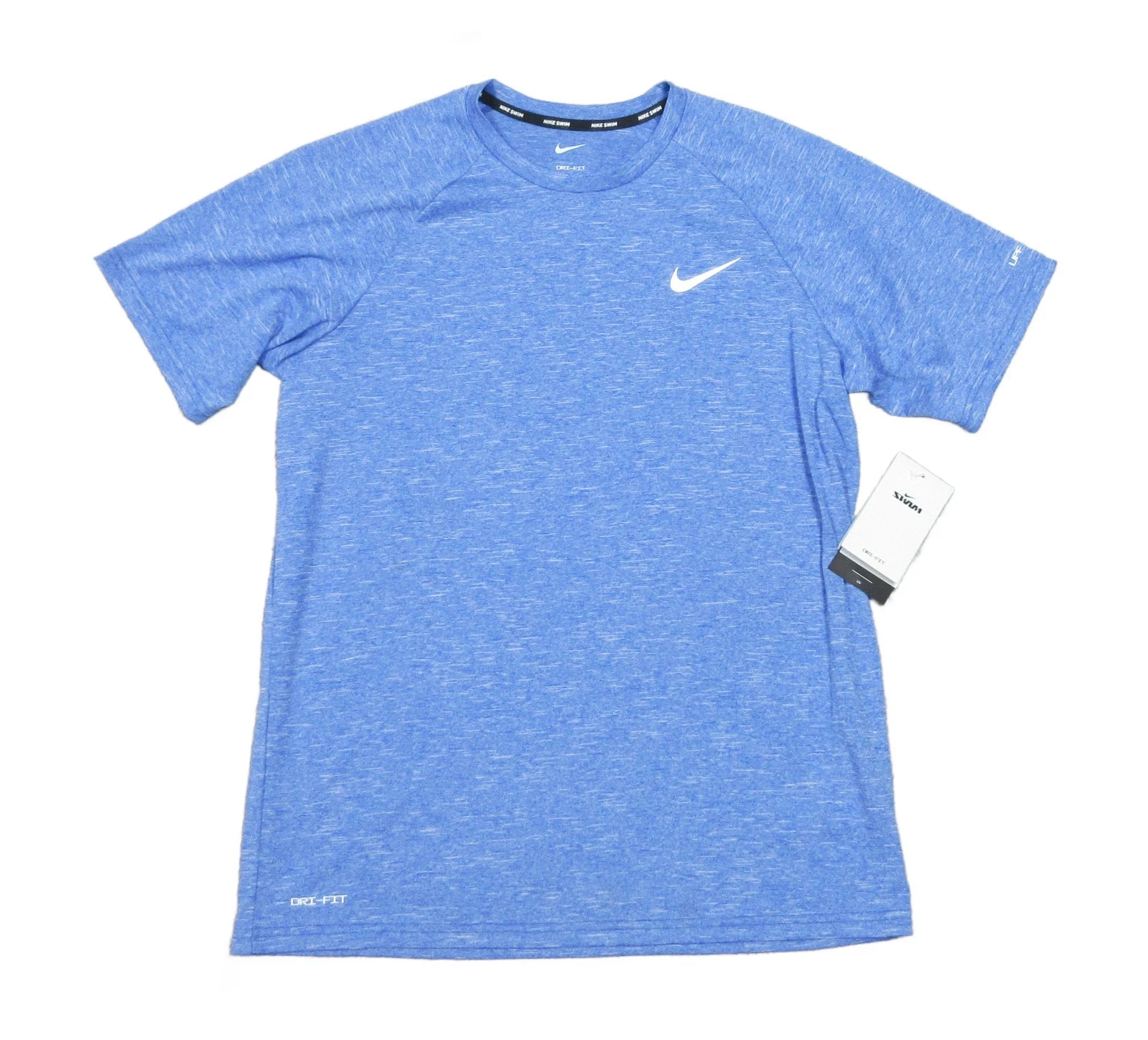 Nike Swim Men's Blue Heather Hydroguard Short Sleeve Swim T-Shirt