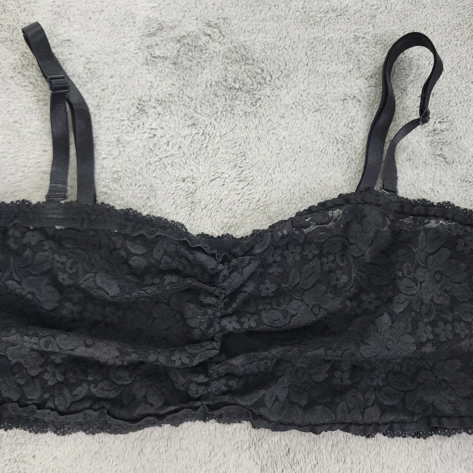 Sujetador Torrid para mujer 2 2X negro sin forro encaje bandeau correas ajustables extraíbles Foto 2 de 4