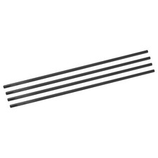 4 szt. rur z włókna węglowego 6 x 8 x 420 mm gładki splot błyszczący pręt powierzchniowy