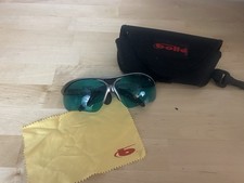 Vintage BOLLE Parole Wrap Sunglasses w/ Green Lenses  Case