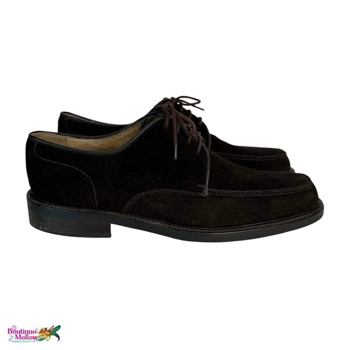 Bachrach Oxford Shoes Mens 10 Black Perforated Leather Hand Made Spain Bachrach Leather Oxford Lace Up Dress Shoe Mens Brown 11.5 M  main image 4