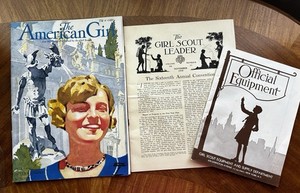 VTG 1930 - 31 Girl Scouts Lot Girl Scout Leader American Girl Equipment Catalog