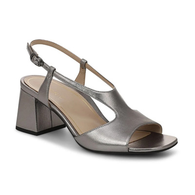 FLASH DEAL Vionic Women's Raquel Heeled Sandal - Pewter Leather
