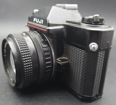 Fuji STX-2 SLR 35mm film camera + 50mm f/1.9 lens FOR PARTS NOT