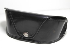 Salvatore Ferragamo Black Clamshell Sunglasses Case Snap Close Made in Italy