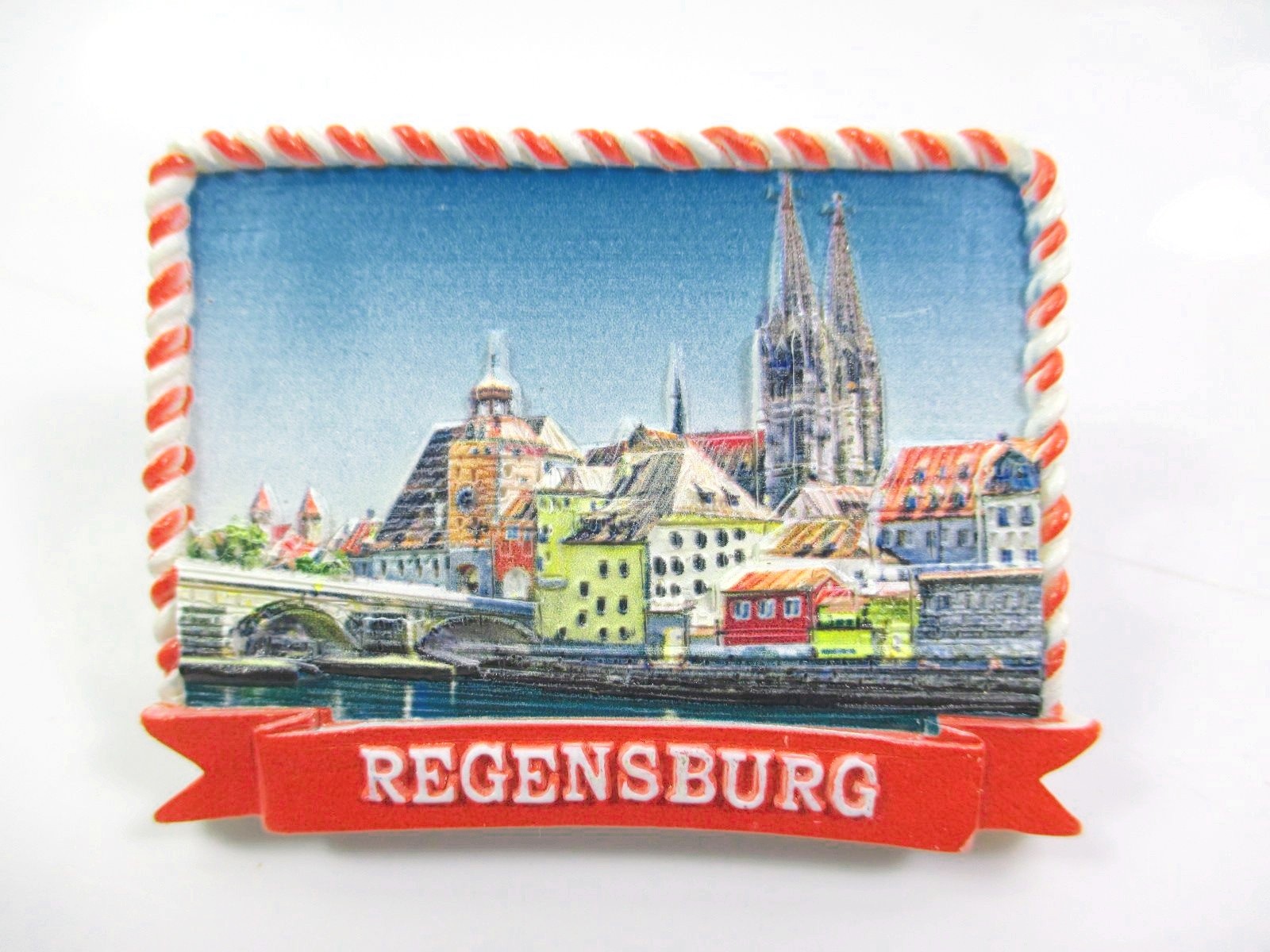 Regensburg Magnet Poly Souvenir Germany Bavaria Danube Cathedral Church (123)